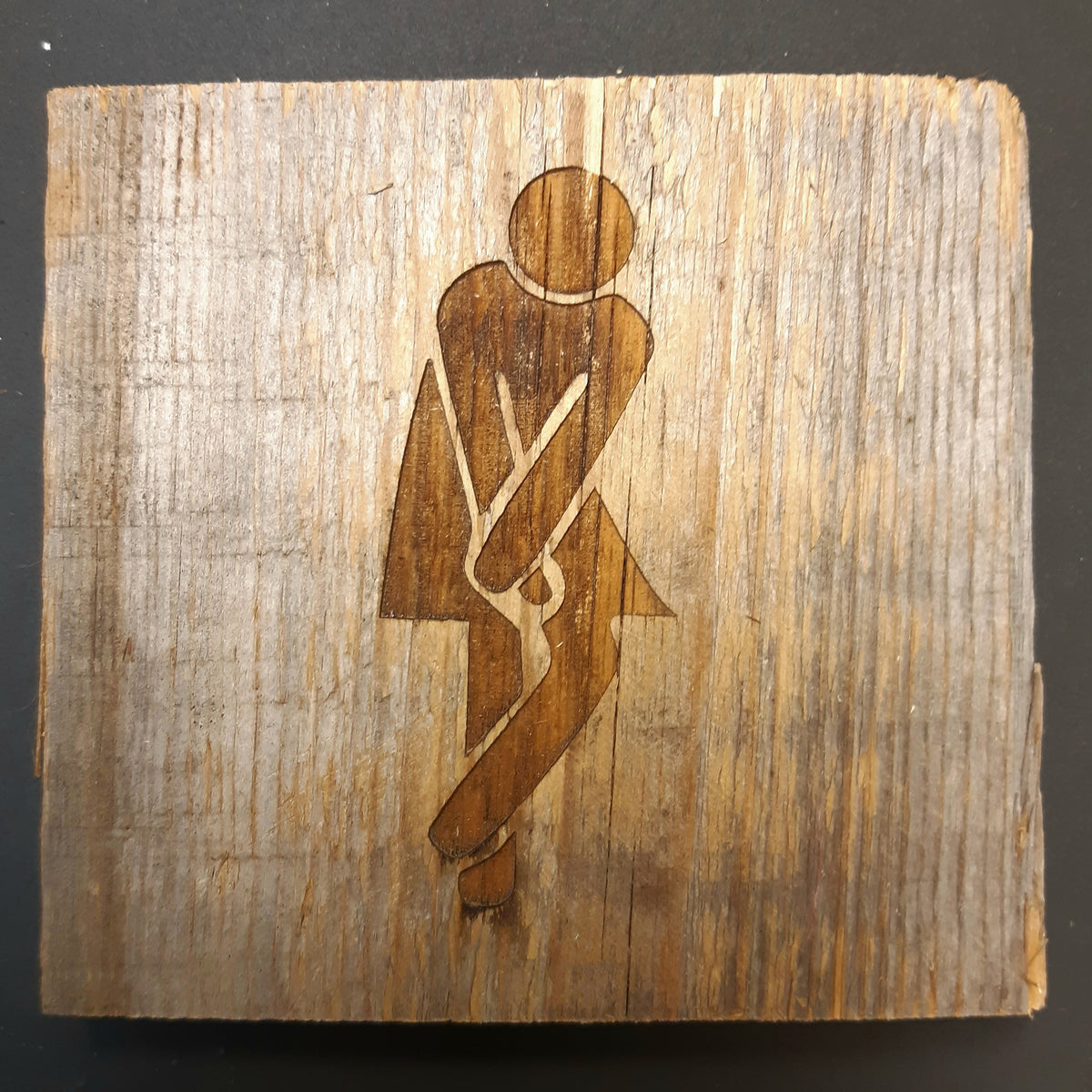 WC kyltti vanhaa  lankkua, 3 erilaista